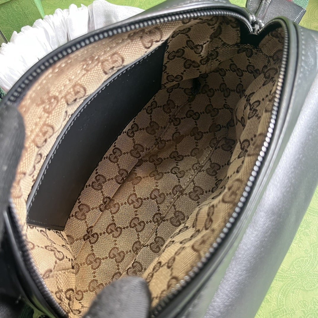 Gucci Shoulder Tonal Double G Bag Green Khaki/Black For Men 23.3cm/9.2in 725696 AABDH 3353 –