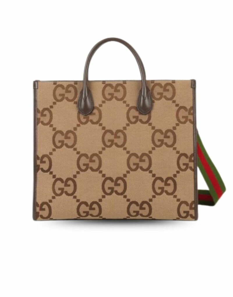 Gucci Tote Bag With Jumbo Camel And Ebony Jumbo GG Canvas For Women 14.6in/37cm ‎