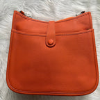 Hermes Evelyne III 29 Bag Orange With Silver-Toned Hardware For Women, Women’s Shoulder And Crossbody Bags 11.4in/29cm H056277CC9J