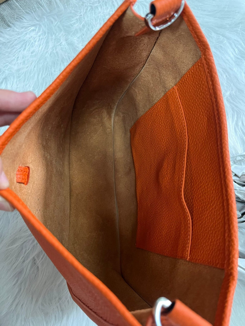 Hermes Evelyne III 29 Bag Orange With Silver-Toned Hardware For Women, Women’s Shoulder And Crossbody Bags 11.4in/29cm H056277CC9J