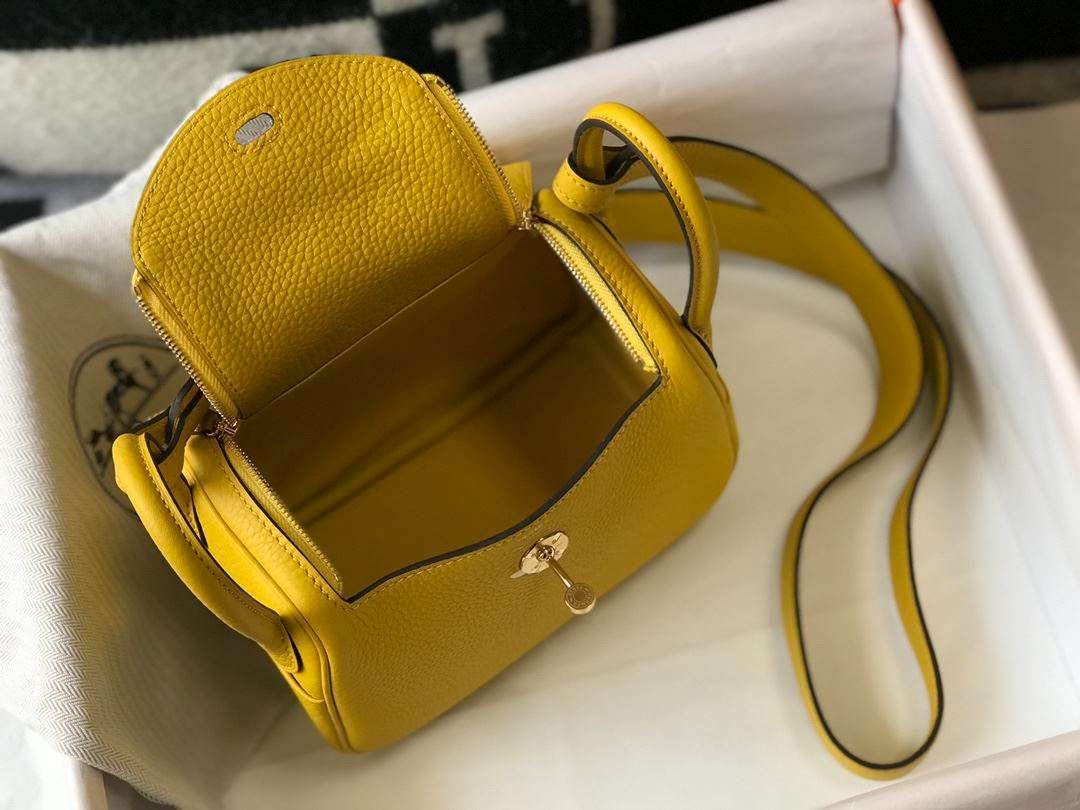 Hermes Lindy Mini Yellow For Women 19cm / 7.4in