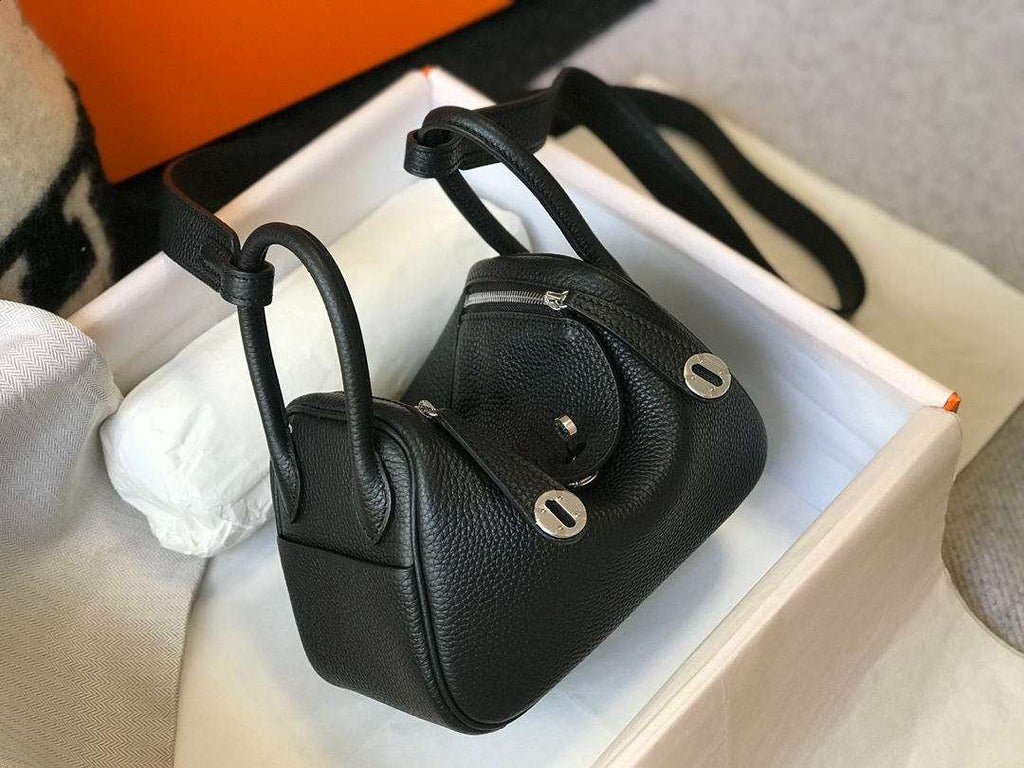 Hermes Lindy Mini Black For Women 19cm / 7.4in