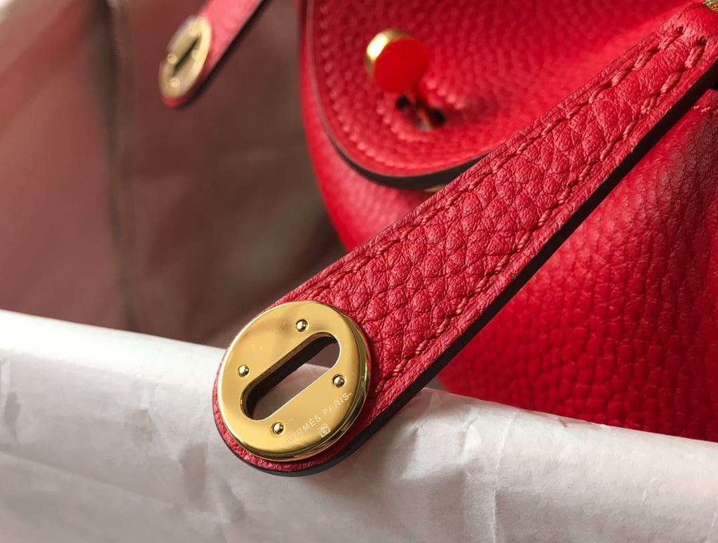 Hermes Lindy Mini Red For Women 19cm / 7.4in