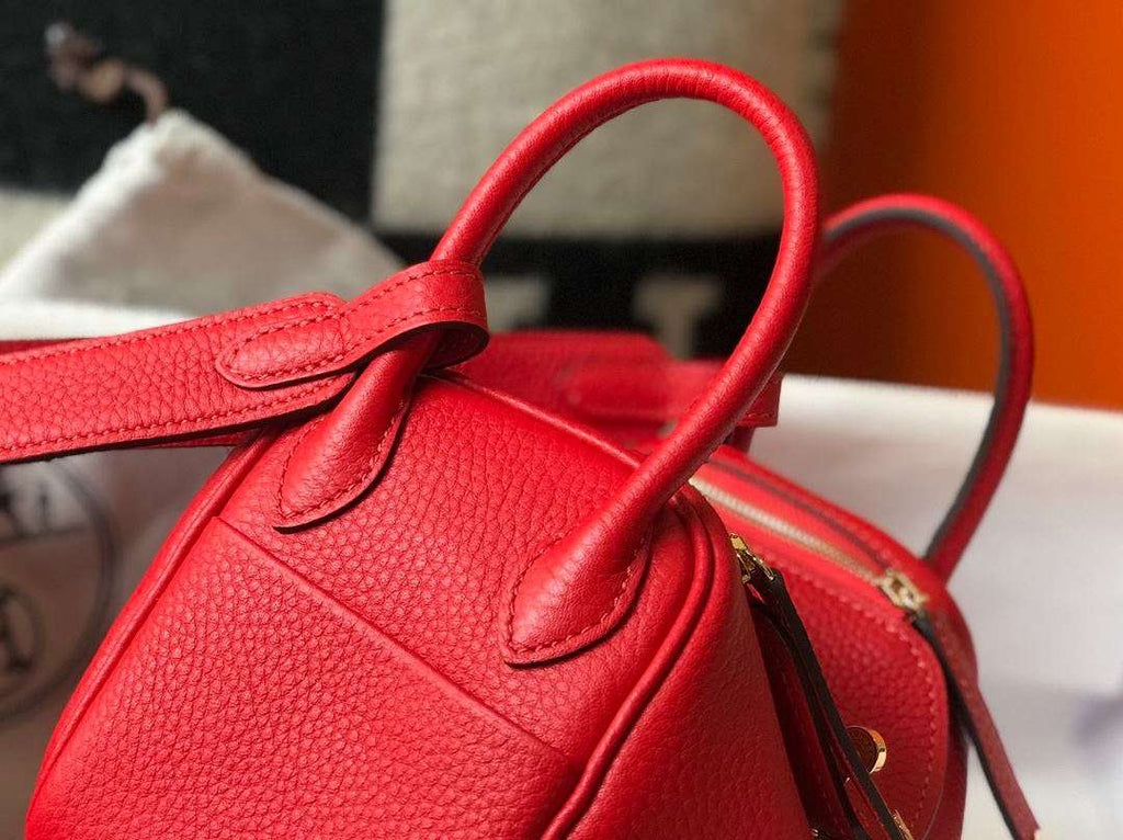 Hermes Lindy Mini Red For Women 19cm / 7.4in