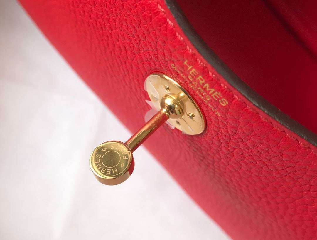Hermes Lindy Mini Red For Women 19cm / 7.4in