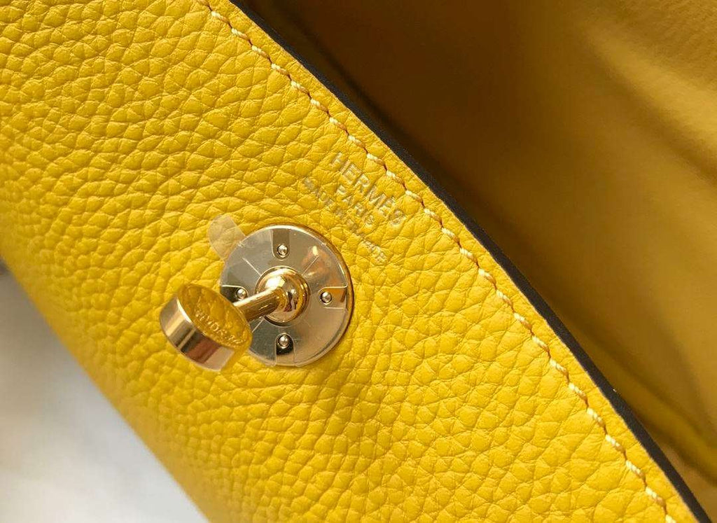 Hermes Lindy Mini Yellow For Women 19cm / 7.4in