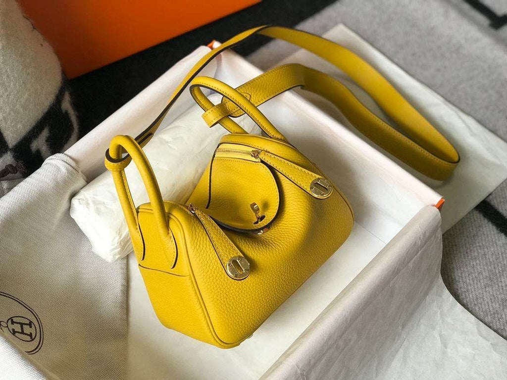 Hermes Lindy Mini Yellow For Women 19cm / 7.4in