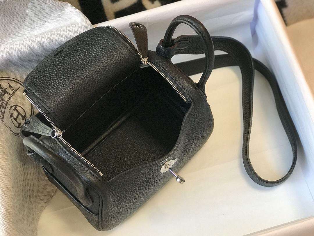 Hermes Lindy Mini Black For Women 19cm / 7.4in