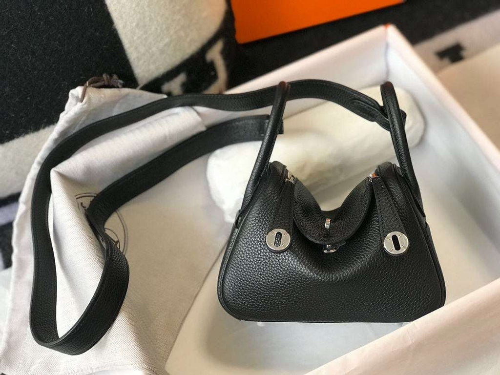 Hermes Lindy Mini Black For Women 19cm / 7.4in