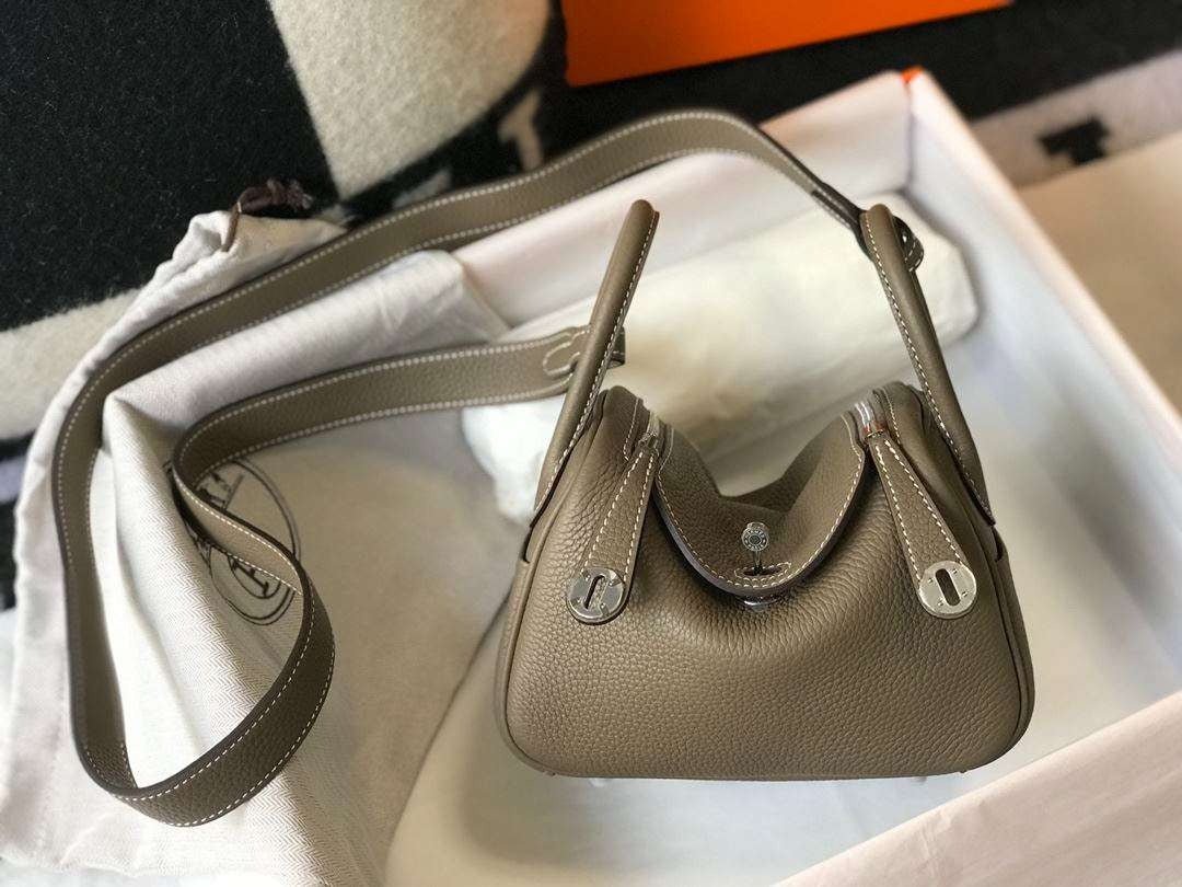Hermes Lindy Mini Bag Brown For Women, Women’s Handbags, Shoulder And Crossbody Bags 7.5in/19cm
