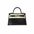 Hermes Mini Kelly 19 Black Silver Toned Hardware Bag For Women, Women’s Handbags, Shoulder Bags 7.5in/19cm