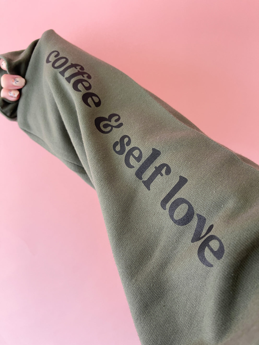 Floral Mug Coffee and Self Love Zip Hoodie