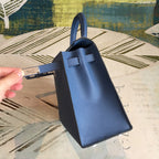 Hermes Kelly Navy For Women Silver Toned Hardware 10in/25cm