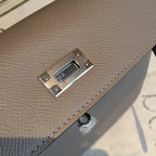 Hermes Kelly 25 Sellier Epsom Gris Asphalt Bag For Women Silver Toned Hardware, Women’s Handbags, Shoulder Bags 10in/25cm