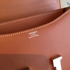 Hermes Constance 24 Swift Brown For Women Silver Toned Hardware, Women’s Handbags, Shoulder Bags 9.5in/24cm