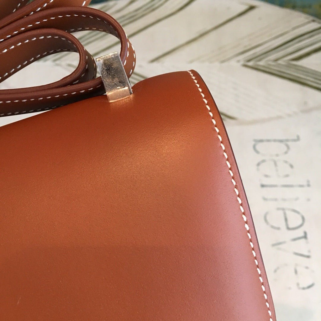 Hermes Constance 24 Swift Brown For Women Silver Toned Hardware, Women’s Handbags, Shoulder Bags 9.5in/24cm