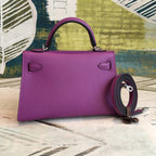 Hermes Mini Kelly Violet For Women Silver Toned Hardware 7.5in/19cm