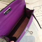 Hermes Mini Kelly Violet For Women Silver Toned Hardware 7.5in/19cm