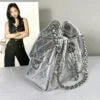 Chanel 26C Silver Caviar Mini 25 with Ruthenium Hardware