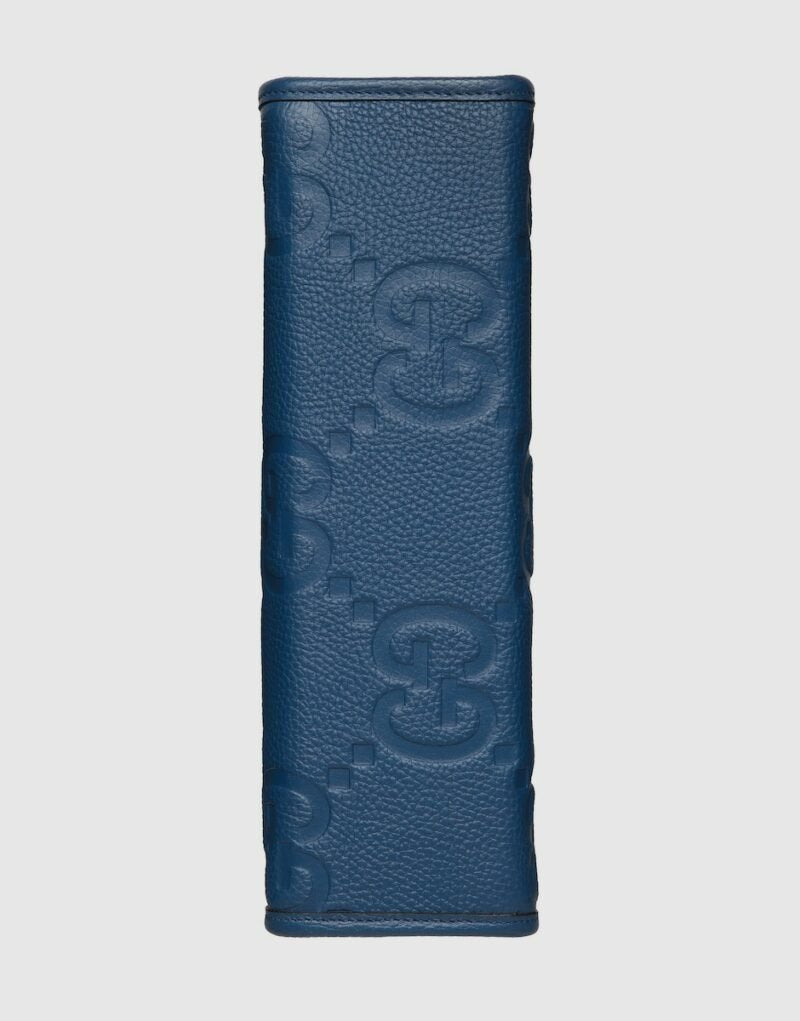 Gucci Jumbo GG Pouch Blue 11.2 In/ 28.5 Cm 739490