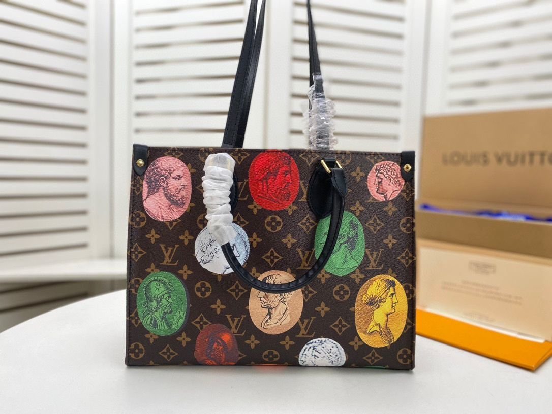 Louis Vuitton x Fornasetti Onthego MM Monogram Cameo 35Cm