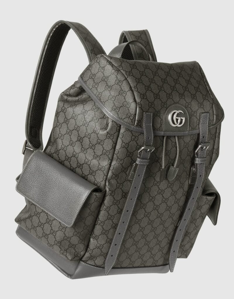 Gucci Ophidia Medium Backpack Grey 15.7 in/ 40 cm