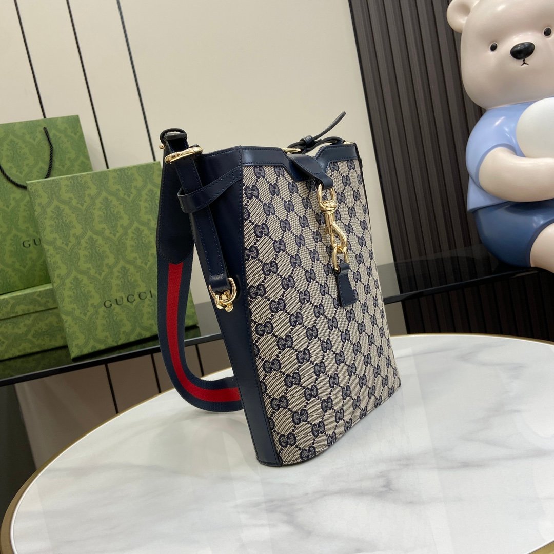 Gucci Original GG Small Bucket Bag Beige For Women 10.4in/26.5cm