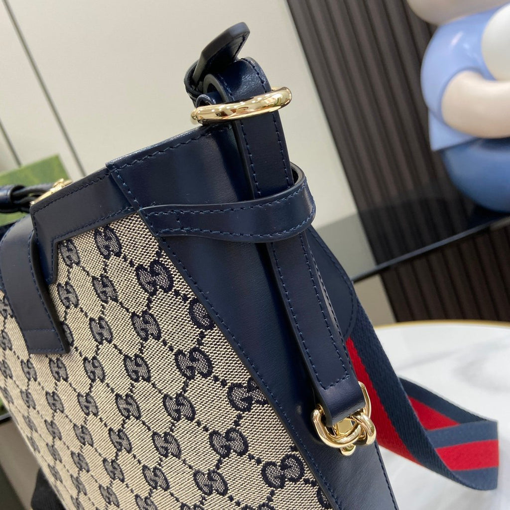 Gucci Original GG Small Bucket Bag Beige For Women 10.4in/26.5cm