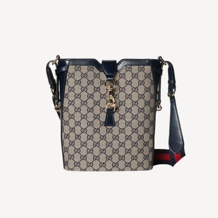 Gucci Original GG Small Bucket Bag Beige For Women 10.4in/26.5cm