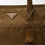 Prada Re-Edition 1978 Large Re-Nylon And Saffiano Tote Bag Beige For Women 16.9 Inches/ 43 Cm