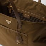 Prada Re-Edition 1978 Large Re-Nylon And Saffiano Tote Bag Beige For Women 16.9 Inches/ 43 Cm