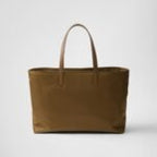Prada Re-Edition 1978 Large Re-Nylon And Saffiano Tote Bag Beige For Women 16.9 Inches/ 43 Cm