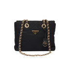 Prada Re-Edition 1995 Chaîne Re-Nylon Tote Black Bag For Women 25 Cm/ 9.8 Inches