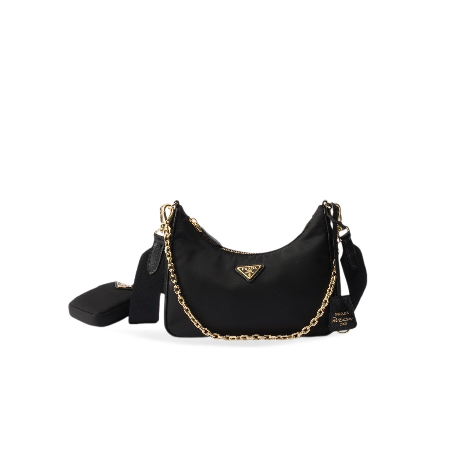 Prada Re-Edition 2005 Re-Nylon Bag Black For Women, Women’s Bags 8.6in/22cm