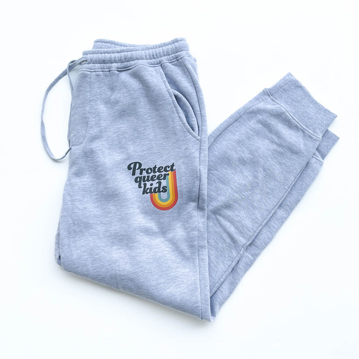 Protect Queer / Trans Kids Gray Joggers