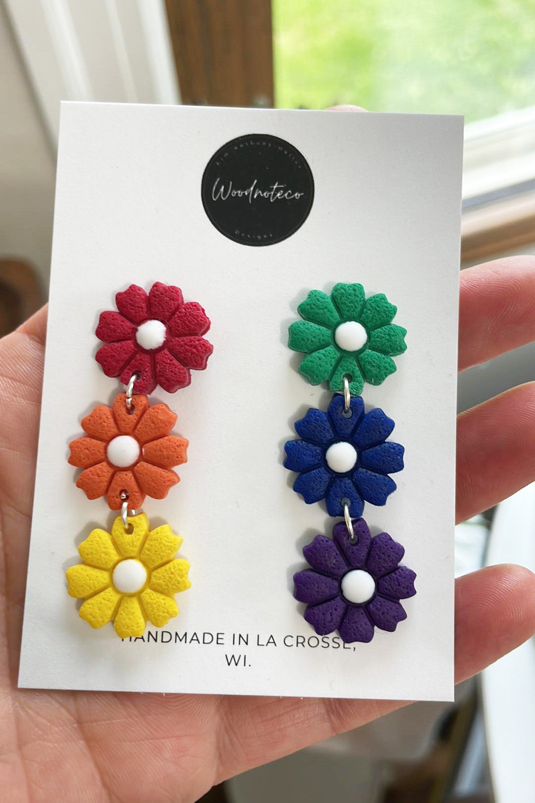 Rainbow Flower Earrings  |  Featured Brand
