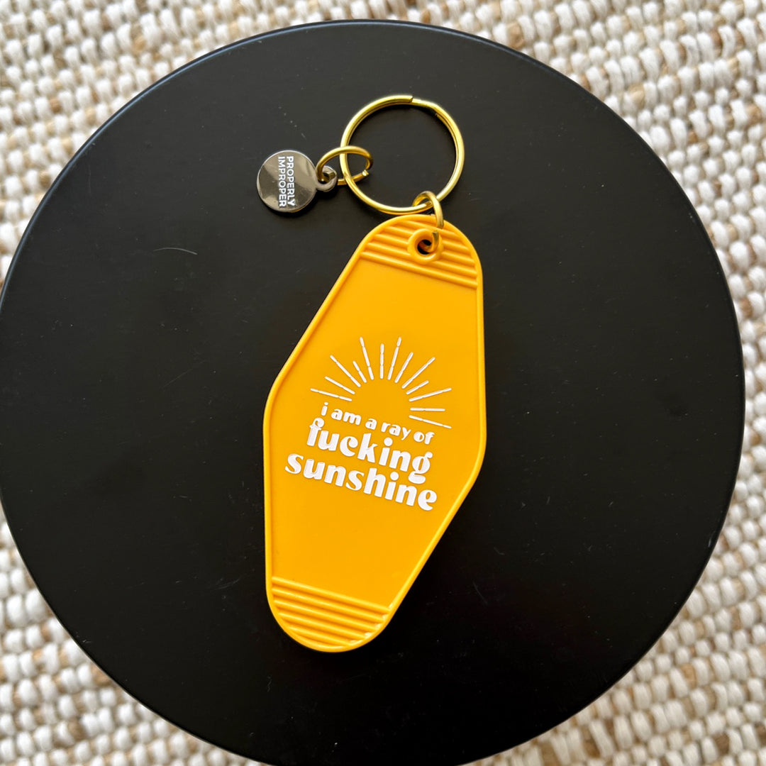 I Am A Ray Of Fucking Sunshine Keychain  |  Featured Brand