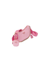 Prada Re-Edition 2005 Raffia Bag Pink For Women