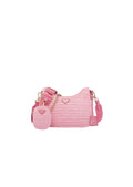 Prada Re-Edition 2005 Raffia Bag Pink For Women