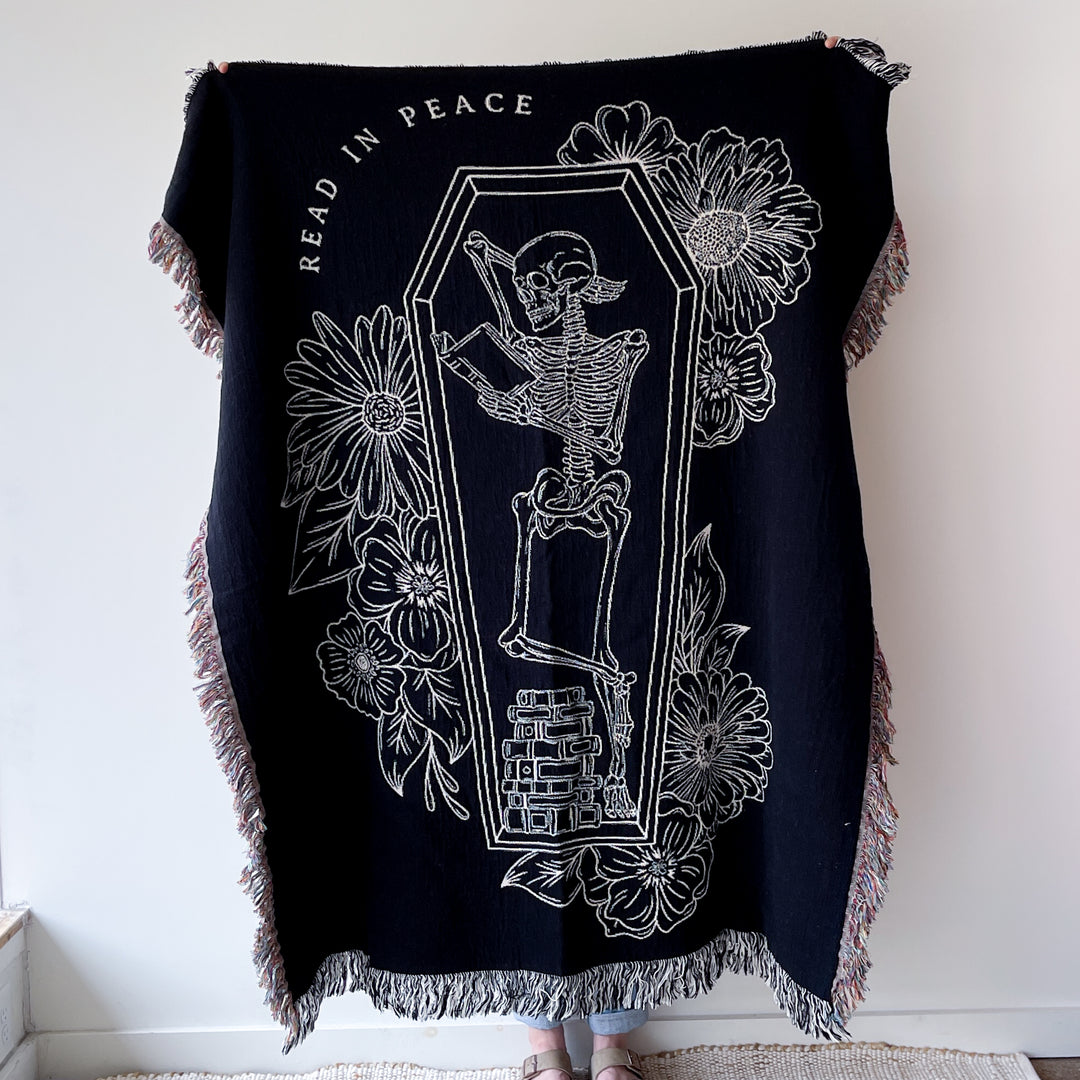 Read in Peace Throw Blanket
