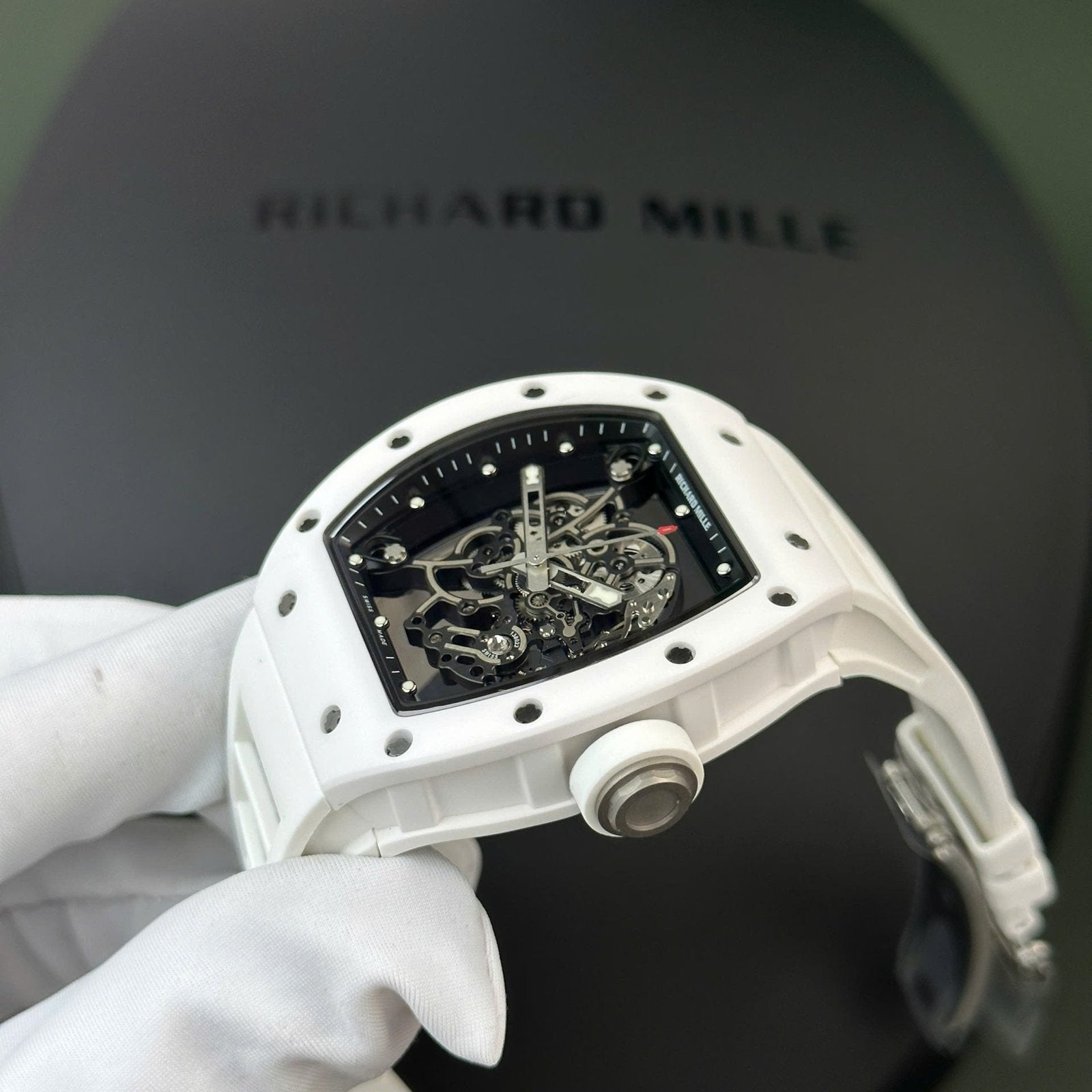 Richard Mille RM055 Bubba Watson Watch White Ceramic 42,7×49,7