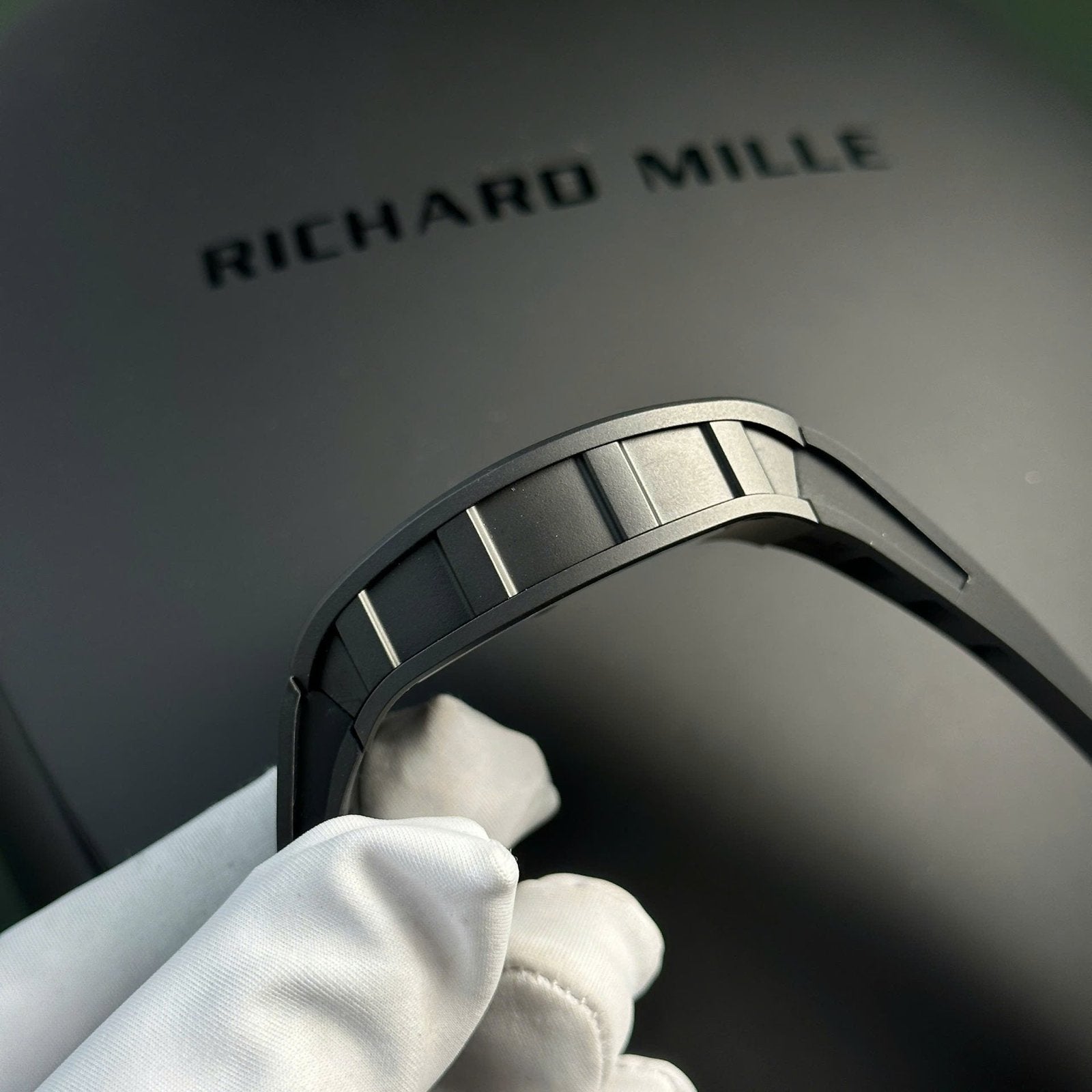 Richard Mille Watch RM055 Black Ceramic Rubber Strap  42,7×49,9mm