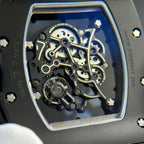 Richard Mille Watch RM055 Black Ceramic Rubber Strap  42,7×49,9mm