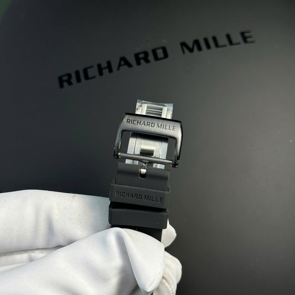 Richard Mille Watch RM055 Black Ceramic Rubber Strap  42,7×49,9mm