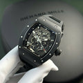 Richard Mille Watch RM055 Black Ceramic Rubber Strap  42,7×49,9mm