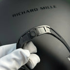 Richard Mille Watch RM055 Black Ceramic Rubber Strap  42,7×49,9mm