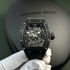 Richard Mille Watch RM055 Black Ceramic Rubber Strap  42,7×49,9mm