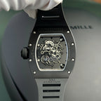 Richard Mille Watch RM055 Black Ceramic Rubber Strap  42,7×49,9mm