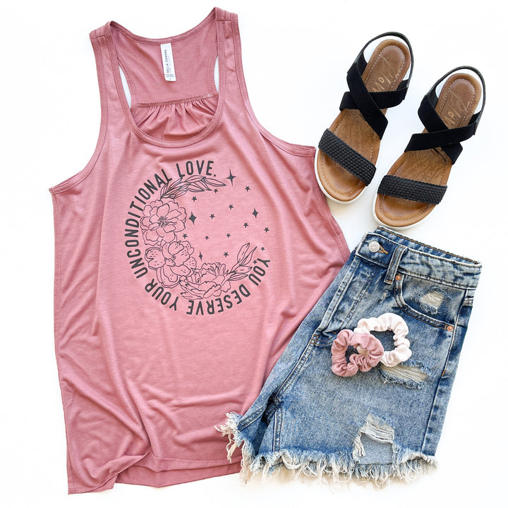 You Deserve Your Unconditional Love Mauve Flowy Tank