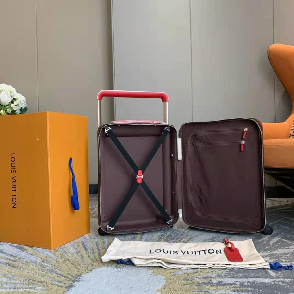 Louis Vuitton Horizon 55 Luggage Trolley Monogram Canvas Spring/Summer Collection M2 , Brown/Red